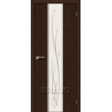 Межкомнатная дверь Bravo Глейс-2 Twig 3D Wenge
