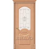 Межкомнатная дверь с шпоном файн-лайн Селена Ф-01 (Дуб)