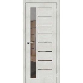 Дверь межкомнатная экошпон Порта-27 Bianco Veralinga/Mirox Grey