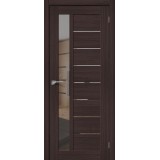 Дверь межкомнатная экошпон Порта-27 Wenge Veralinga/Mirox Grey