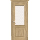 Дверь межкомнатная экошпон Классико-33 Organic Oak/White Сrystal