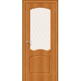 Межкомнатная виниловая дверь Альфа-2 Milano Vero/White Сrystal