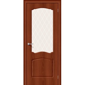 Межкомнатная виниловая дверь Альфа-2 Italiano Vero/White Сrystal