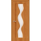 Межкомнатная виниловая дверь Вираж-2 Milano Vero/Art Glass