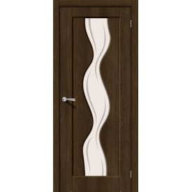 Межкомнатная виниловая дверь Вираж-2 Dark Barnwood/Art Glass