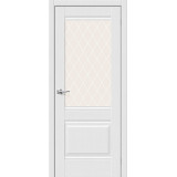 Дверь межкомнатная экошпон Прима-3 Virgin / White Сrystal