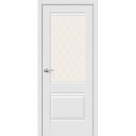 Дверь межкомнатная экошпон Прима-3 Virgin / White Сrystal