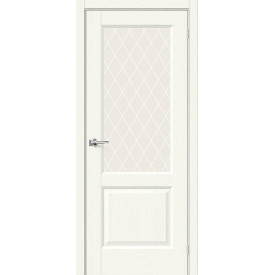 Дверь межкомнатная экошпон Неоклассик-33 White Wood / White Сrystal