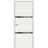 Дверь межкомнатная экошпон Браво-2.55 White Skyline / Mirox Grey