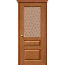 Межкомнатная дверь из массива М5 Т-05 (Светлый Лак) / Кристалл