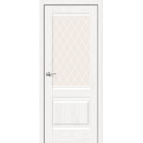 Дверь межкомнатная экошпон Прима-3 White Dreamline / White Сrystal