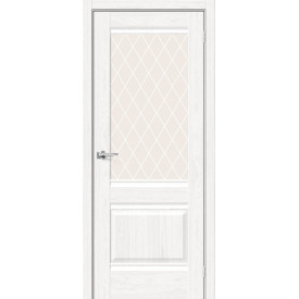 Дверь межкомнатная экошпон Прима-3 White Dreamline / White Сrystal
