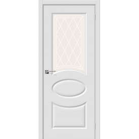 Межкомнатная виниловая дверь Скинни-21 П-23 (Белый) / Худ.