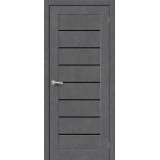 Межкомнатная дверь экошпон Браво-22 Slate Art / Black Star