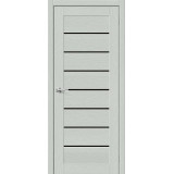 Межкомнатная дверь экошпон Браво-22 Grey Wood / Black Star