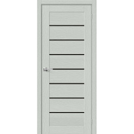 Межкомнатная дверь экошпон Браво-22 Grey Wood / Black Star