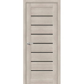 Межкомнатная дверь экошпон Браво-22 Cappuccino Melinga / Black Star