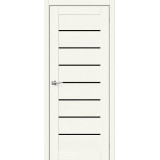 Межкомнатная дверь экошпон Браво-22 White Wood / Black Star