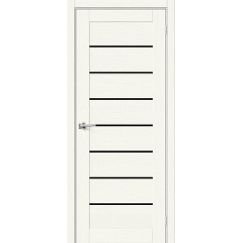 Межкомнатная дверь экошпон Браво-22 White Wood / Black Star