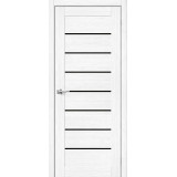 Межкомнатная дверь экошпон Браво-22 Snow Melinga / Black Star