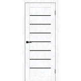 Межкомнатная дверь экошпон Браво-22 Snow Art / Black Shine