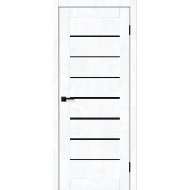 Межкомнатная дверь экошпон Браво-22 Snow Art / Black Shine