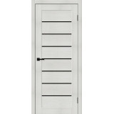 Межкомнатная дверь экошпон Браво-22 Bianco Melinga / Black Shine