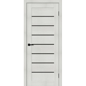 Межкомнатная дверь экошпон Браво-22 Bianco Melinga / Black Shine