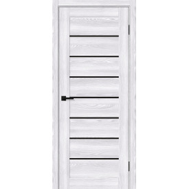 Межкомнатная дверь экошпон Браво-22 Riviera Ice / Black Shine