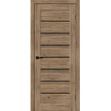 Межкомнатная дверь экошпон Браво-22 Original Oak / Black Shine