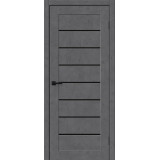 Межкомнатная дверь экошпон Браво-22 Slate Art / Black Shine