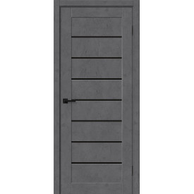 Межкомнатная дверь экошпон Браво-22 Slate Art / Black Shine