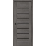 Межкомнатная дверь экошпон Браво-22 Grey Melinga / Black Shine