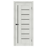 Межкомнатная дверь экошпон Браво-29 Bianco Melinga / Black Shine