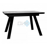 Стол DikLine SKL140 Керамика Серый мрамор/подстолье черное/опоры черные (2 уп.)