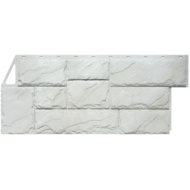 Фасадная панель FineBer Камень крупный мелованный белый