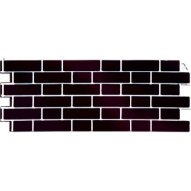Фасадная панель FineBer Облицовочный кирпич Britt Честер (черно-коричневый) 