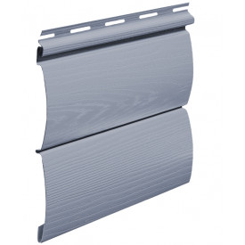 Виниловый сайдинг Fineber Блок Хаус (Blockhouse) Серо-голубой