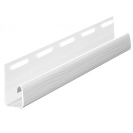 Виниловый сайдинг Fineber J-профиль белый / ромашка