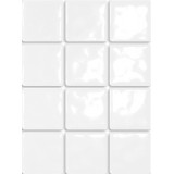Плитка 1236T Бриз белый, полотно 30х40 из 12 частей 9,9х9,9