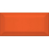Плитка 16075 Клемансо оранжевый грань 15x7,4