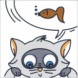 Плитка NT/A133/5009 Кошки-Мышки Рыбка 20*20