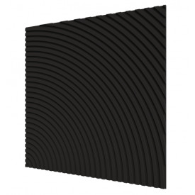 Стеновая квадратная панель Круги МДФ Ликорн Черный