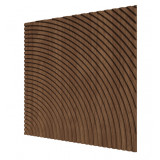 Стеновая квадратная панель Круги МДФ Ликорн Орех темный