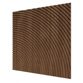 Стеновая квадратная панель Круги МДФ Ликорн Орех темный
