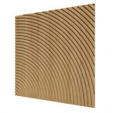 Стеновая квадратная панель Круги МДФ Ликорн Орех Светлый