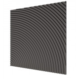 Стеновая квадратная панель Круги МДФ Ликорн Графит