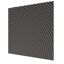 Стеновая квадратная панель Круги МДФ Ликорн Графит