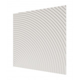 Стеновая квадратная панель Круги МДФ Ликорн Белый