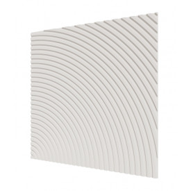 Стеновая квадратная панель Круги МДФ Ликорн Белый